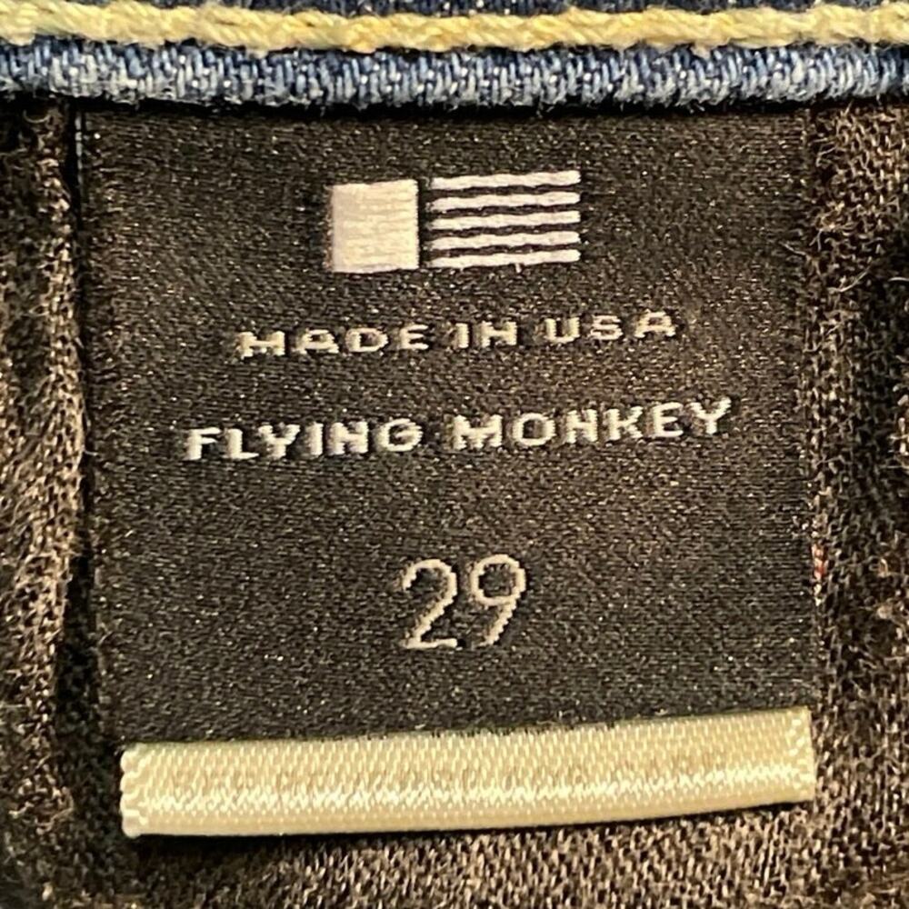 Flying Monkey Women's Blue High Waisted Distressed Skinny Denim Jeans Size 29 - Picture 5 of 6